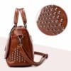 Vintage Rivet Handbags PU Leather Shoulder Bag 3